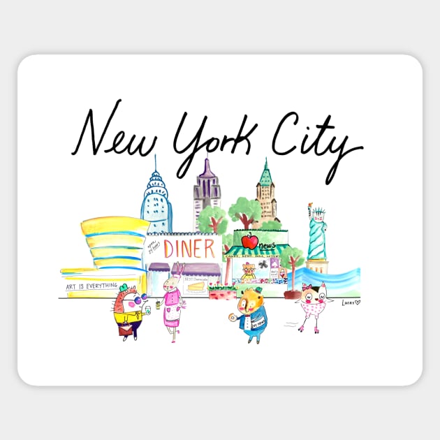 New York City Sticker by Lady Lucas